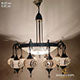 10+1 Globe Wagon Whell Chandelier, Handmade Turkish Lamps, Moroccan Authentic Mosaic Candlestick Lamp, Living Room, Bedroom Light