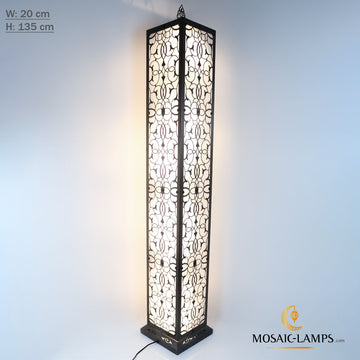 135 cm Rectangle Ottoman Corner Lamp, Authentic Moroccan Floor Lamp, Cafe, Restaurant, Living Room, Office Bedside Lights
