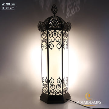 75 cm Hexagonal Ottoman Corner Lamp, Authentic Moroccan Floor Lamp, Cafe, Restaurant, Living Room, Office Bedside Lights, Lattice Lightings