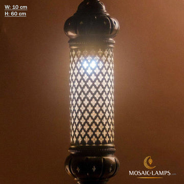 6 Different Sizes, Blown Glass Moroccan Motif Pendant Ceiling Lamps, Single Chain Blown Pipe Hanging Lights, Bathroom, Living Room, Bedroom, Hall Lightings