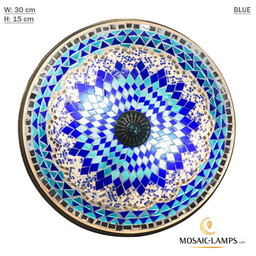 30 cm - Mosaic Handmade Ceiling and Wall Sconce, Traditional Turkish Mosaic Ceiling Lights, Ottoman, Moroccan Authentic Pendant Lamps