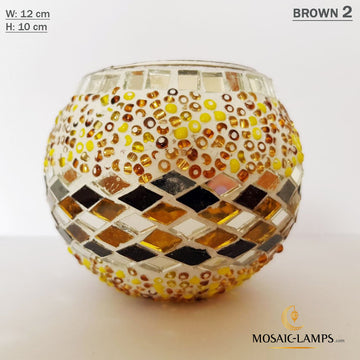 Brown Saturn Rings, Turkish Mosaic Candle Holders, Moroccan Candle Holders, Votive Candle, Tiffany Decor Handmade Candle Holder, Table Decor, Yoga Candle