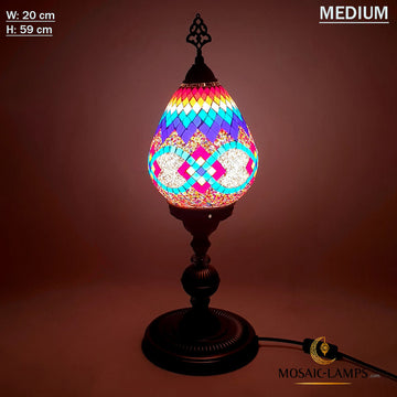 Table Lamp Egg Style, Bedside, Corner Handmade Lights, Turkish Mosaic Floor Lamp