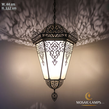 W44 cm Laser Metal Ottoman Lantern Chandelier, Traditional Authentic Moroccan Chandeliers, Living Room Chandelier, Restaurant Lantern Lights