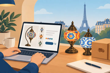 Buying Turkish Mosaic Lamps in France Online