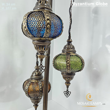 Byzantium Motif Floor Lamp, Syrian Standing Lamp, Small Floor Lighting, Bedside Lights, Bedroom, Living Room, Cafe, Restaurant, Office Light