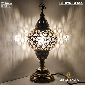 Laser Blown Globe Regular Table Lightings, Desk Lamps, Ottoman Desk Lamps, Moroccan Table Lights, Bedroom, Living Room, Office, Cafe Desk Lamps