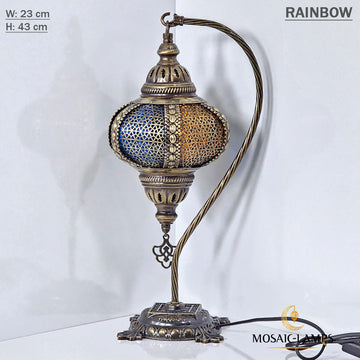 Syrische Schwanenhals-Tischlampe, Schwanenhals-Schreibtischlampe aus perforiertem Metall, authentische marokkanische Schwanenhals-Tischleuchten, Restaurantleuchten, Römisches Reich, byzantinische Leuchten