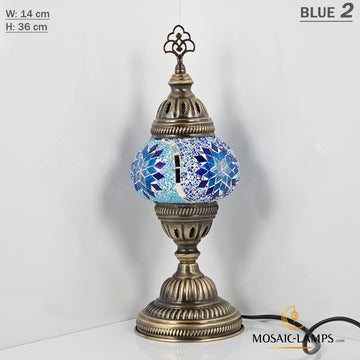 Turkish Mosaic Medium Globe Table Lamp, Handmade Turkish Desk Lights for Kitchen, Bedroom Bedside Lamp, Night Lights, Dining, Study, Living Room, Restaurant, Bar, Hotel