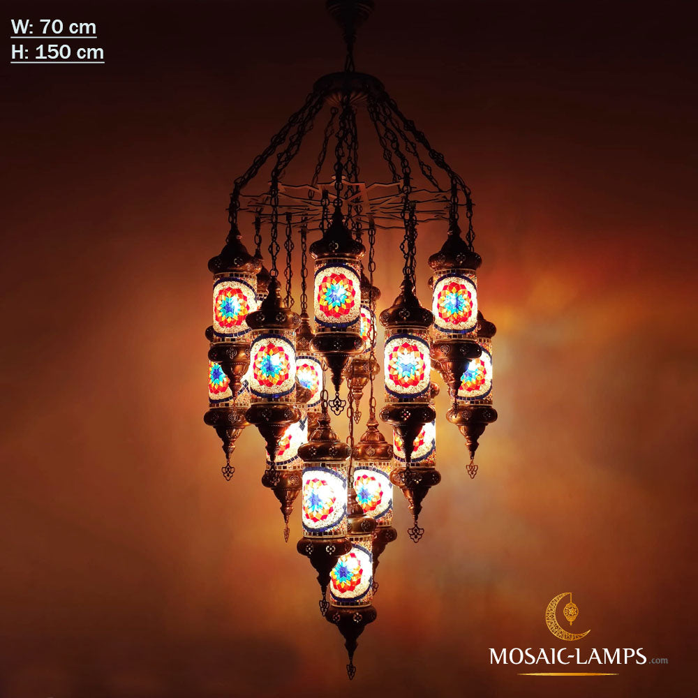 17 Globe Pipe Laser türkischer Kronleuchter, große marokkanische Kronleuchter, handgefertigte Mosaik-Deckenleuchte, Restaurant, Wohnzimmer, Flur, Café-Beleuchtung