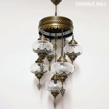 Clear 7 Globe Chandelier, Crackle Globe Set Of 7 Mixed Chandelier, Living Room Chandelier, Kitchen Chandelier, Moroccan Stair Chandelier
