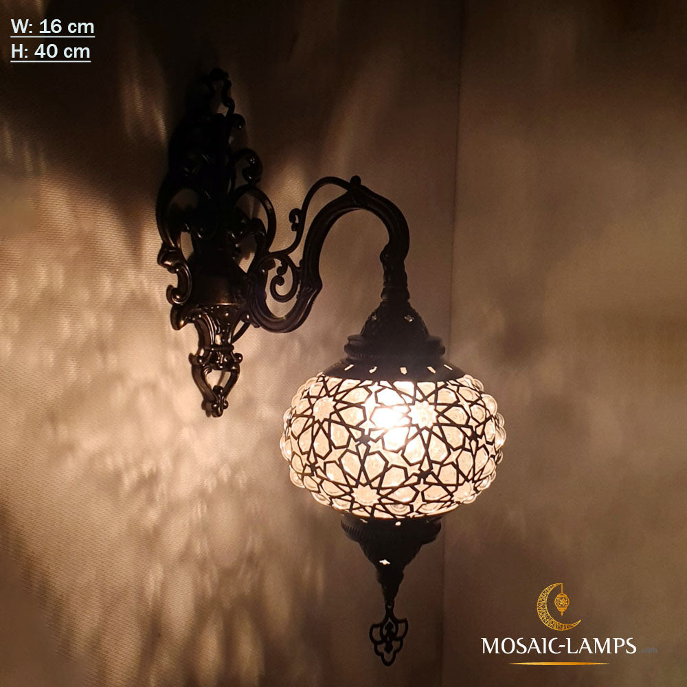 Apliques de techo de globo soplado con láser, lámparas de pared, lámpara de pared marroquí, luces de pared de baño, bronce antiguo, luces de pared de restaurante de cafetería