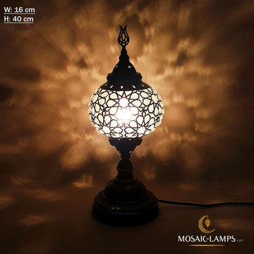 Laser Blown Globe Regular Table Lightings, Desk Lamps, Ottoman Desk Lamps, Moroccan Table Lights, Bedroom, Living Room, Office, Cafe Desk Lamps