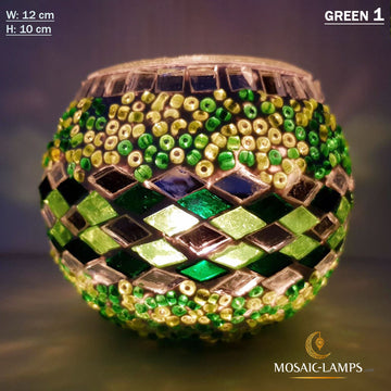 Green World Rings, Turkish Mosaic Candle Holders, Moroccan Candle Holders, Votive Candle, Tiffany Decor Handmade Candle Holder, Table Decor, Yoga Candle