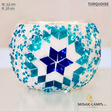 Turqoise Turks Color, Turkish Mosaic Candle Holders, Moroccan Candle Holders, Votive Candle, Tiffany Decor Handmade Candle Holder, Table Decor, Yoga Candle