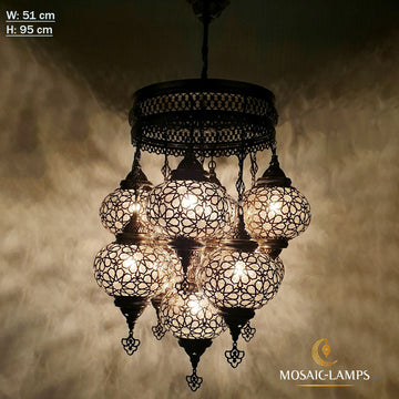 9 candelabros mixtos otomanos de globo soplado con láser, luces colgantes de globo transparente, candelabros marroquíes, techo colgante turco, restaurante, luces de sala de estar