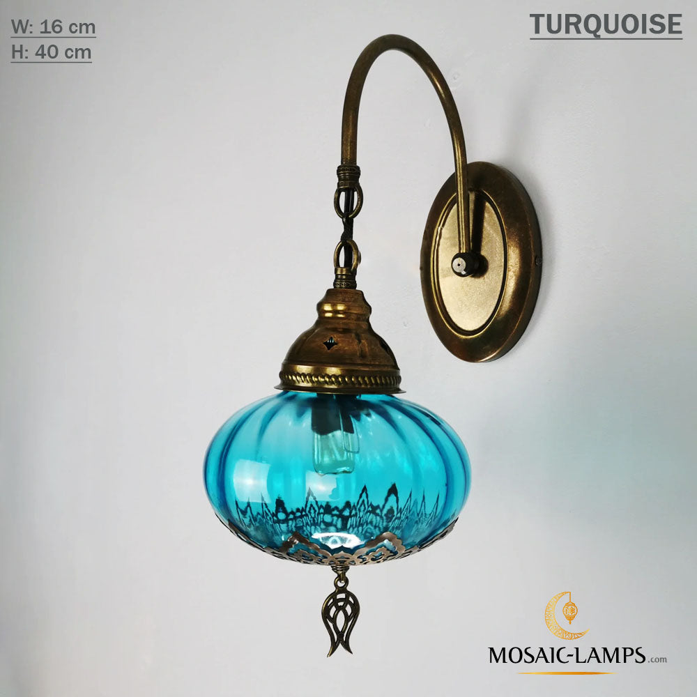 Turquoise top wall sconces