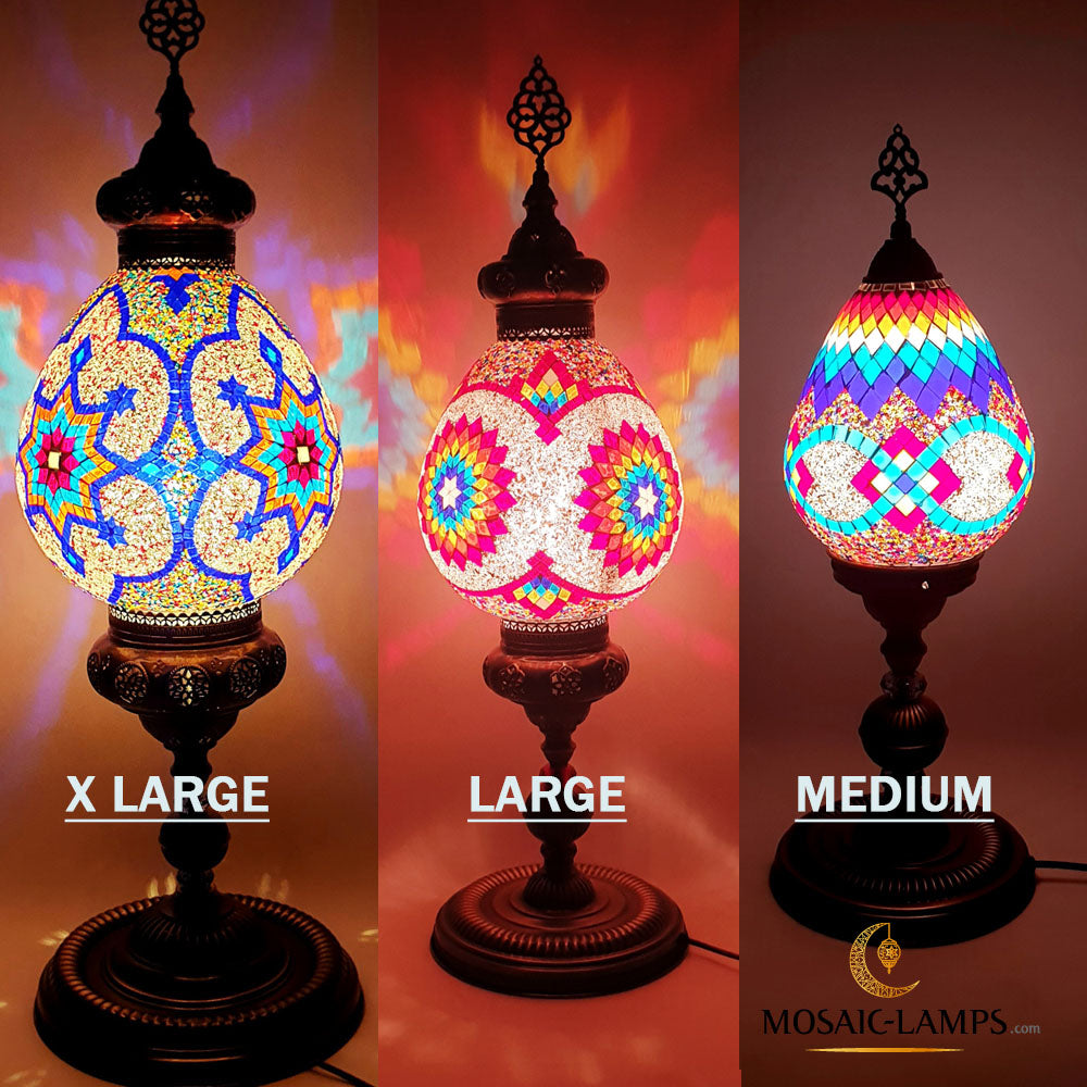 Table Lamp Egg Style, Bedside, Corner Handmade Lights, Turkish Mosaic Floor Lamp