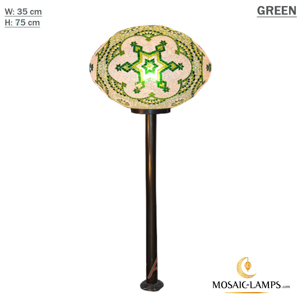 Turkish Mosaic Garden Lamp, X Large Ball Globe, Waterproof Handmade Authentic Outdoor Lights, Hotel, Villa, Home, Restaurant, Pool Lamps
