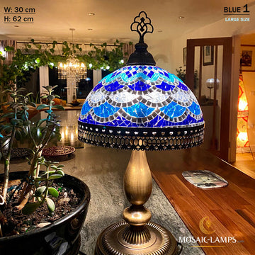 Antike Tiffany-Stil Mosaik-Glas-Schreibtischlampen, marokkanische Tischlampe, Nachttischlampe, Statement-Licht-Lampe, neues Zuhause-Geschenk