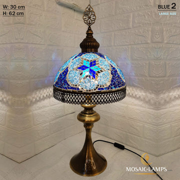 Lámparas de escritorio de cristal de mosaico de estilo Tiffany antiguo, lámpara de mesa marroquí, lámpara de noche, lámpara de luz de declaración, nuevo regalo para el hogar